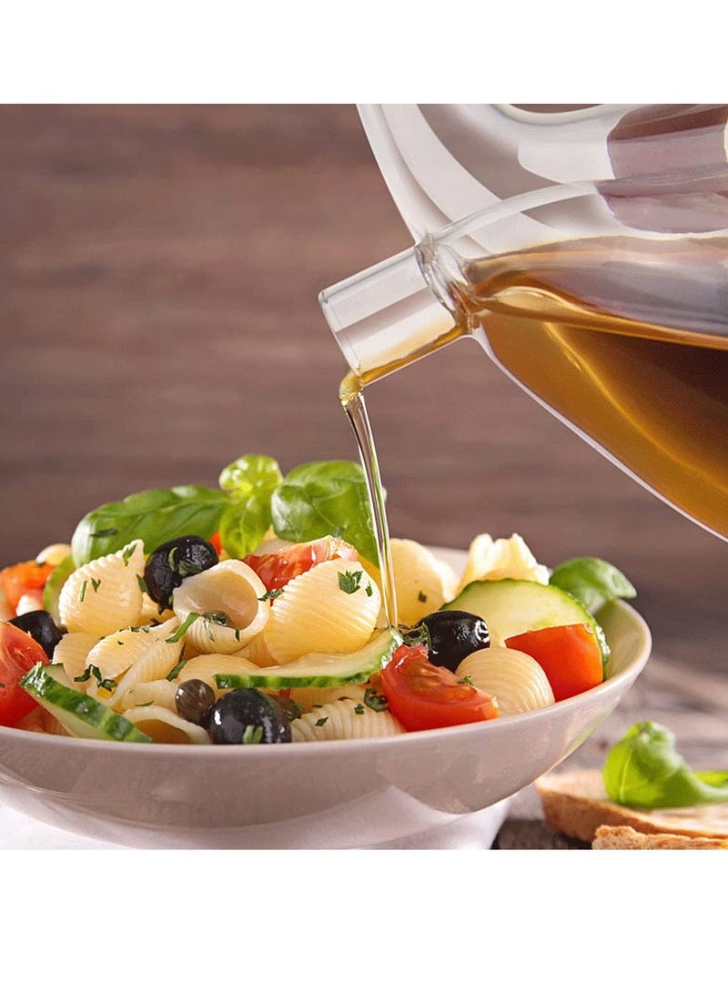 سيوسي زجاجة موزع زيت الزيتون والخل 2 في 1، حاوية مزدوجة الإفراز للطبخ في المطبخ، تصميم أنيق وعملي - Image 2