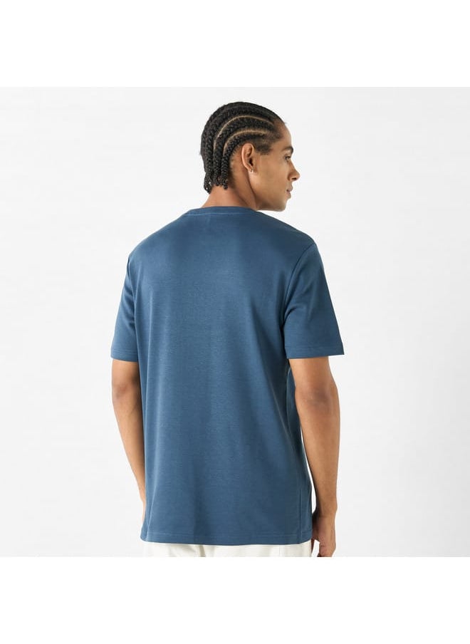 Lee Cooper - Lee Cooper Logo Print Crew Neck T-shirt with Short Sleeves - Image 1