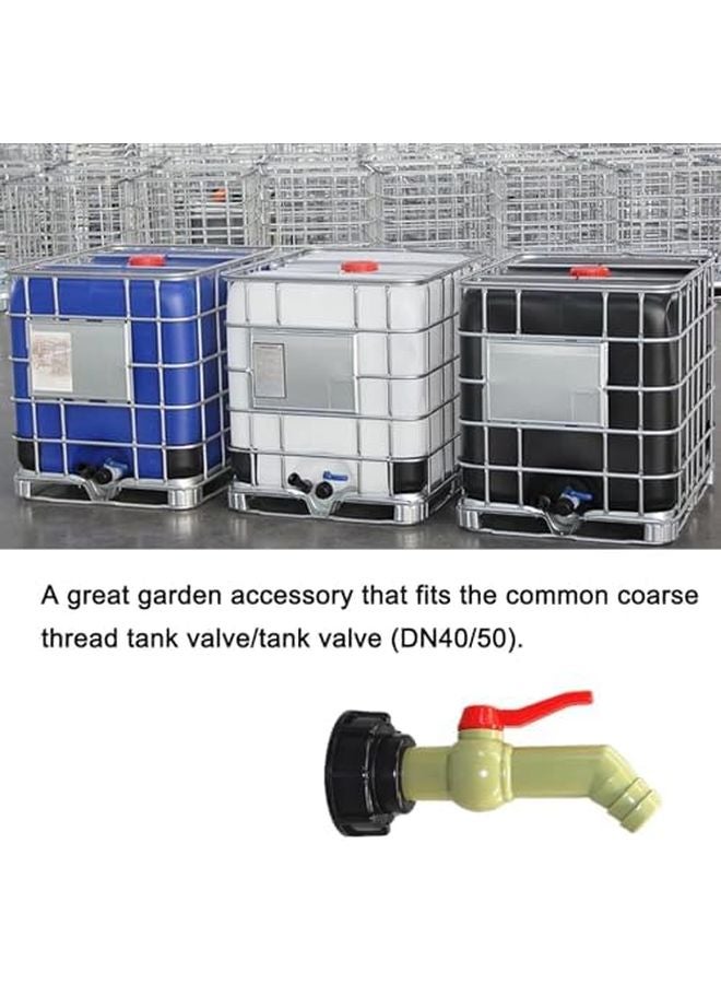محول صهريج IBC بزاوية 90 درجة مقاس 3/4 بوصة مع صنبور وصمام موصلات سريعة لخرطوم الحديقة - Image 5