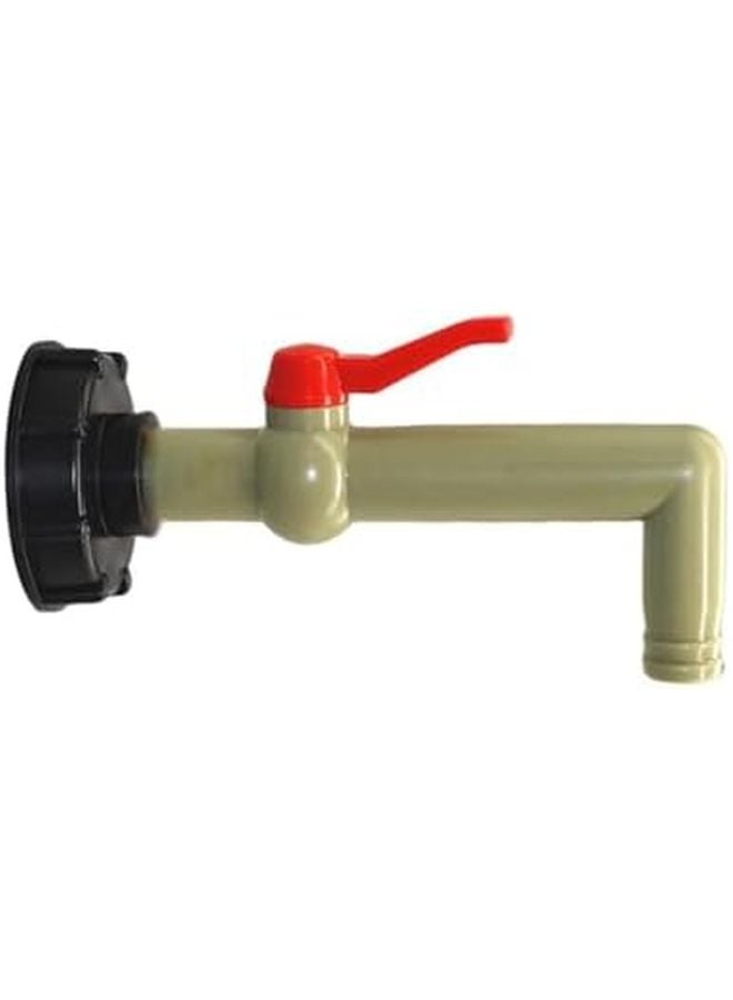 محول صهريج IBC بزاوية 90 درجة مقاس 3/4 بوصة مع صنبور وصمام موصلات سريعة لخرطوم الحديقة - Image 2