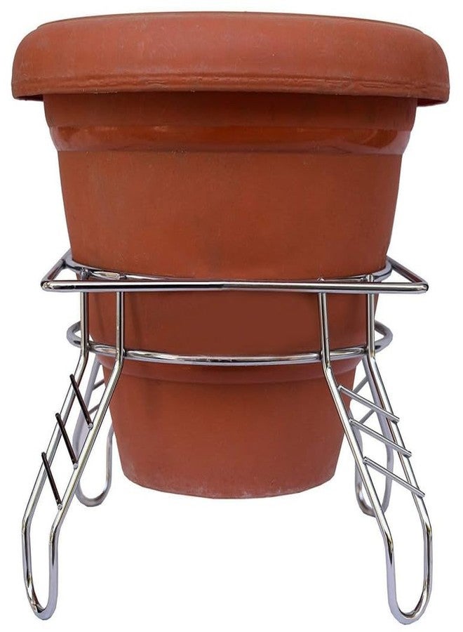 PARVY® Stainless Steel Chrome Plated Water Pot and Matka Stand Multipurpose Kitchen Rack | Stylish Pot Holder for Indoor and Outdoor Spaces (1Pcs) - Image 5