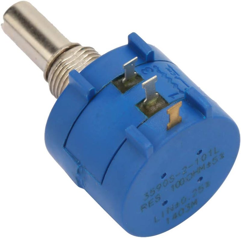 100Ohm Multi Turn Potentiometer, 2W Wirewound Precision Variable Resistor with Counting Dial, for Circuit Design, Testing, Repair, Electronic Instruments - Image 3