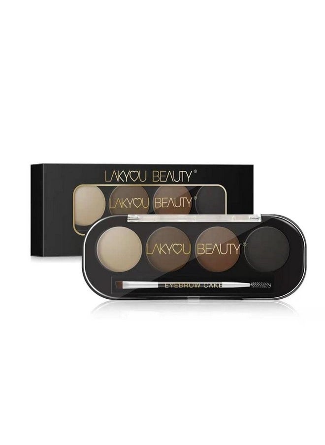 LAKYOU BEAUTY Eyebrow Cake(Enhancer) | Comes With 4 Natural Shades And A Dual Side Brush One Side Angel And A Spoolie | Wterproof | 16G  - Image 2