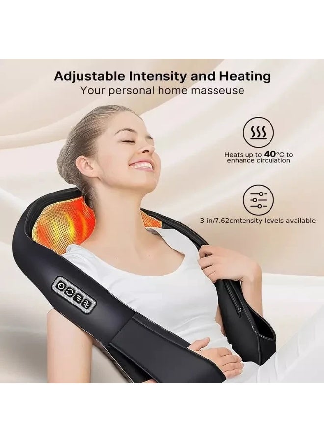 Bosidin Shiatsu Neck and Back Massager with Soothing Heat, Electric Deep Tissue 3D Kneading Massage Pillow for Shoulder, Leg, Body Muscle Pain Relief, Home, Office, and Car Use - Image 4