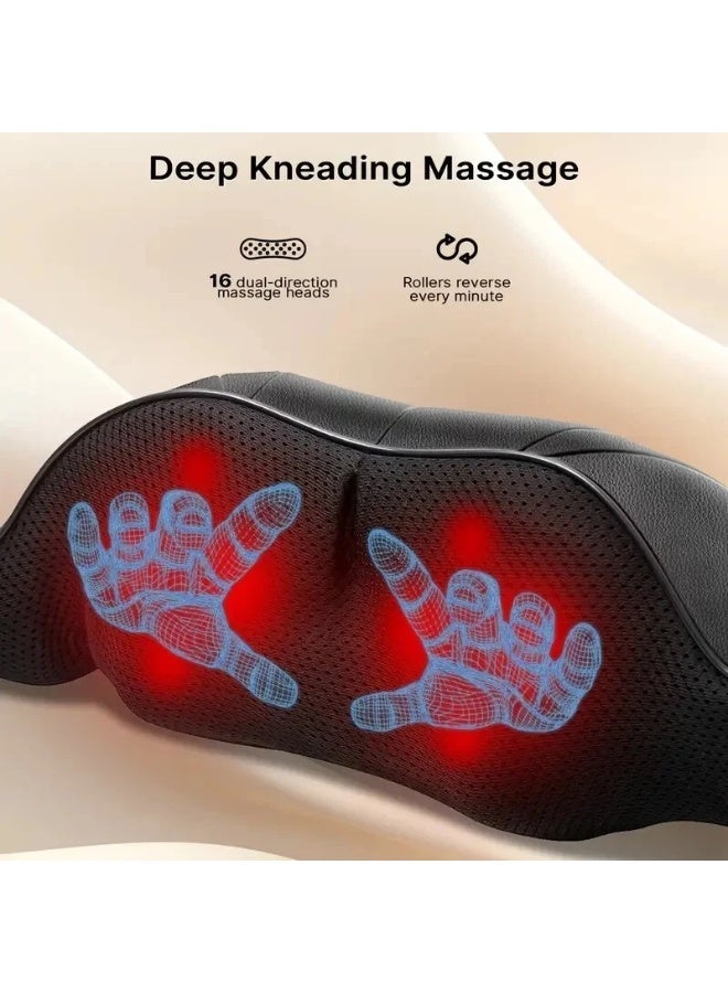 Bosidin Shiatsu Neck and Back Massager with Soothing Heat, Electric Deep Tissue 3D Kneading Massage Pillow for Shoulder, Leg, Body Muscle Pain Relief, Home, Office, and Car Use - Image 3
