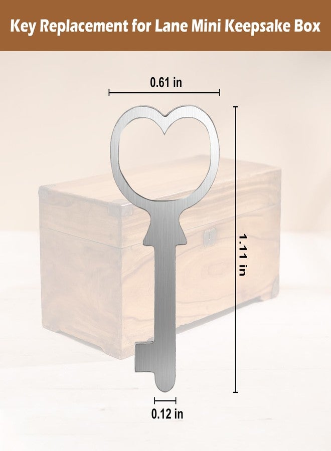 Ulreon 4 PCS Cedar Box Key Antique Heart-shaped Replacement Key for Lane Mini Keepsake Boxes, Jewelry Box & Souvenir Box Lock, Metal Steel Keys, Vintage Style - Image 2
