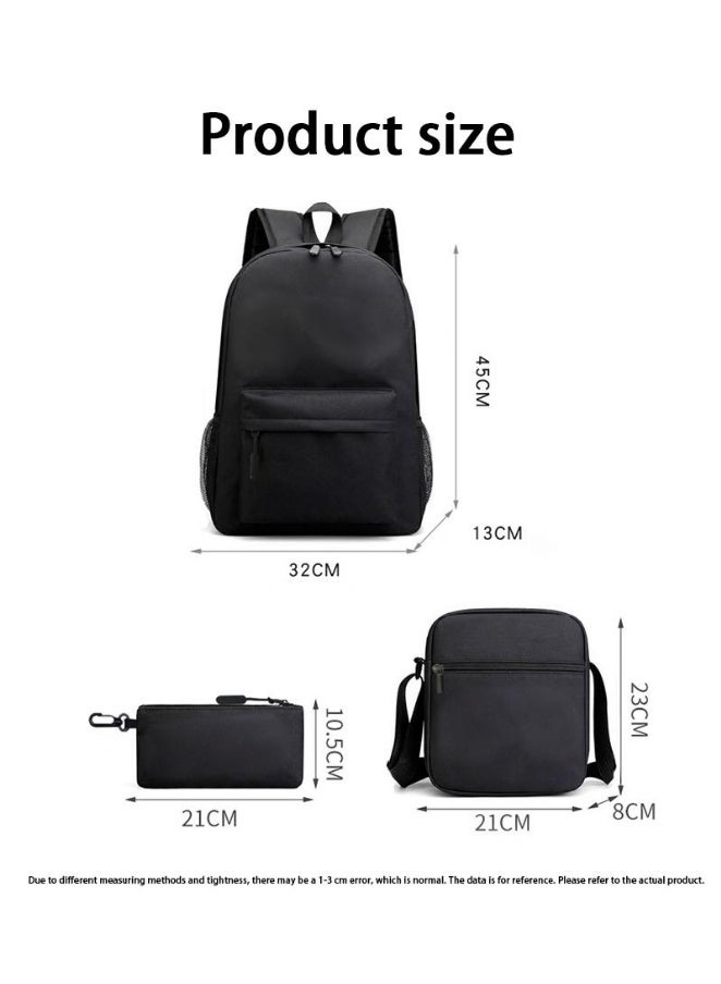 All-match animation-style backpack three-piece set, fully functional, worry-free travel storage - 96  - Image 2