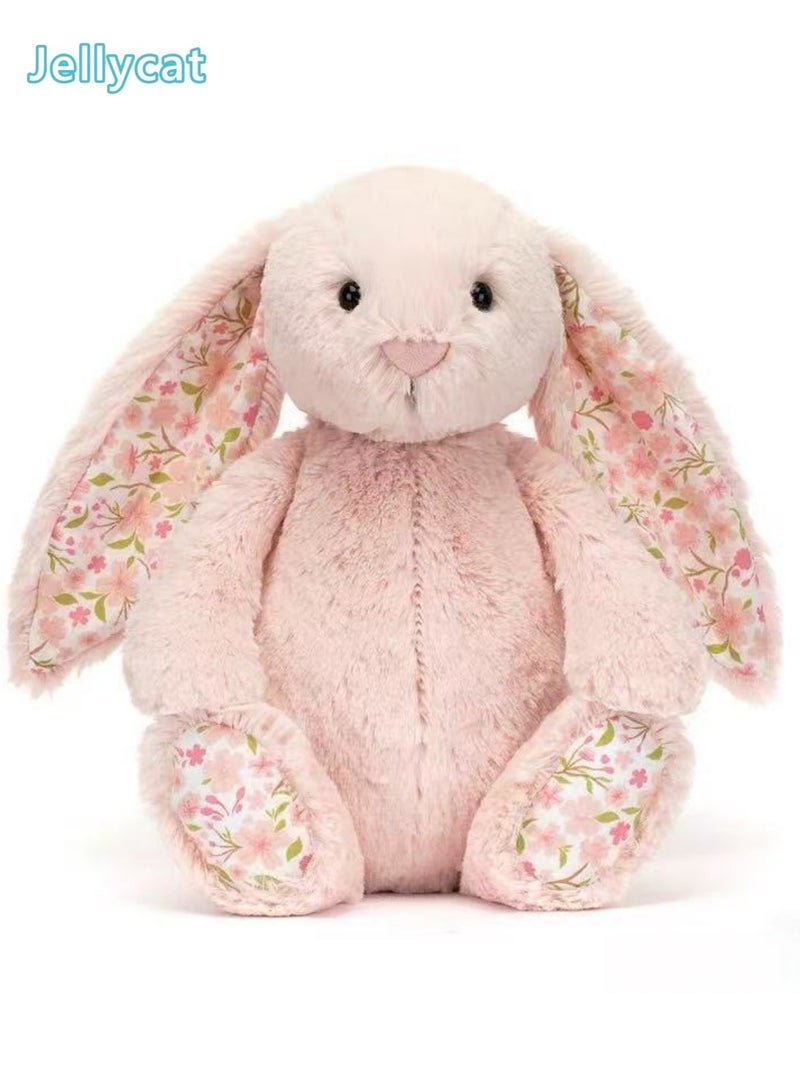 جيليكات Jellycat 12 بوصة أرنب بوني سلسلة اللعب - الوردي، هدية كلاسيكية تستحق جمع (مع كيس الغبار) - Image 1