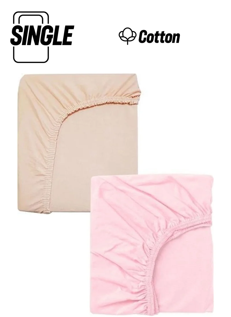 كوتن كونسيبت 2 Pieces 65X95 cm Mother's Side Elastic Combed Cotton Fabric Baby Bedsheet