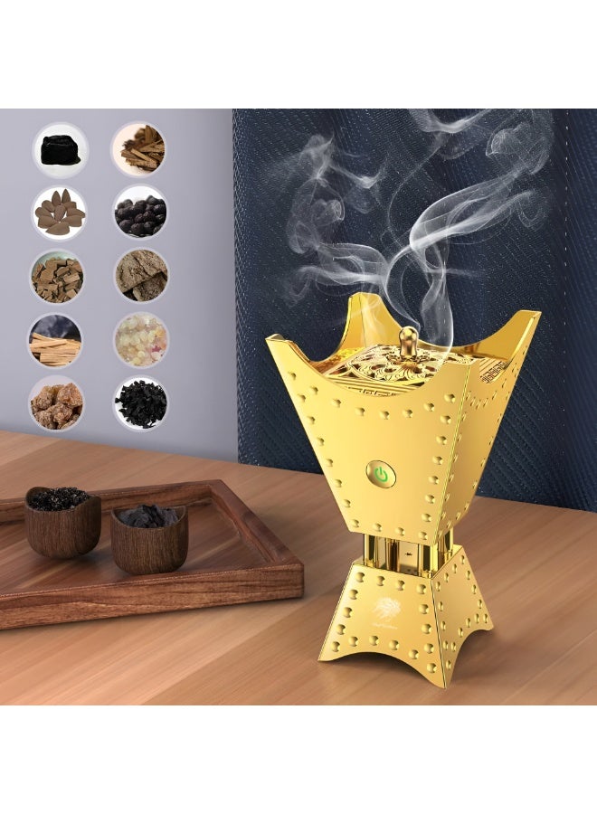 Oud Bakhoan Bakhoor Arabic Electric Metal Incense Oud Burner with Full Quran Muslim Speaker Remote and App Control - Image 4
