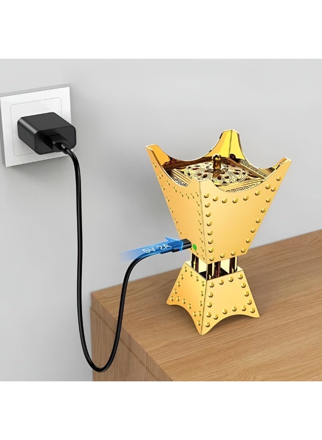 Oud Bakhoan Bakhoor Arabic Electric Metal Incense Oud Burner with Full Quran Muslim Speaker Remote and App Control - Image 5