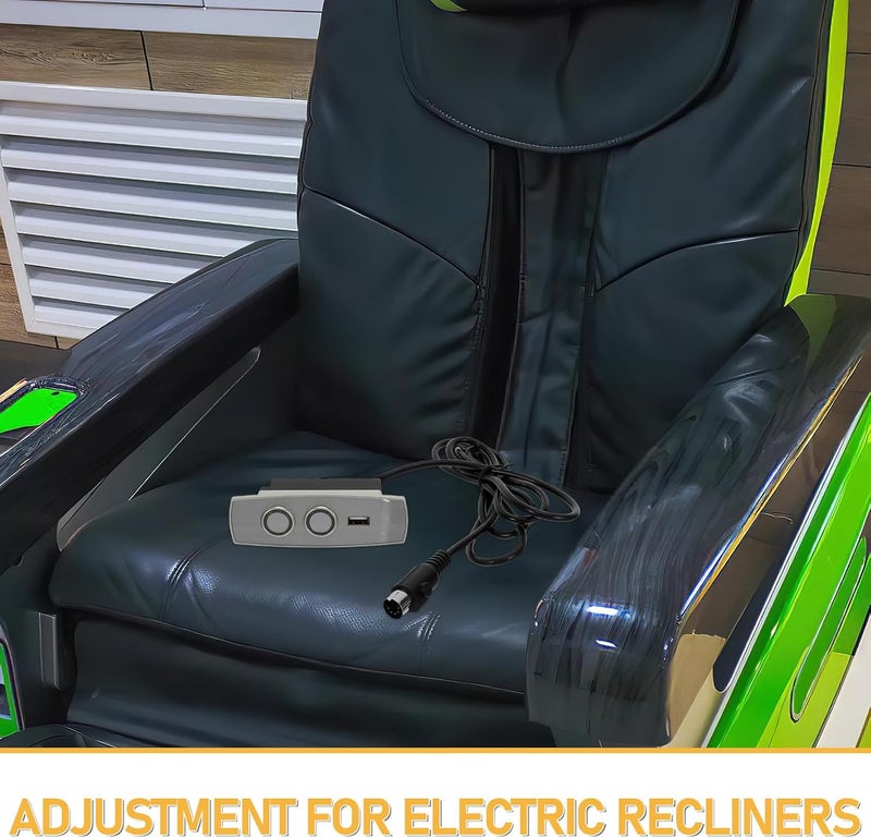 وحدة تحكم يدوية لكرسي الاسترخاء الكهربائي: بـ 2 زر و٥ أطراف ومنفذ USB - وحدة تحكم لكراسي الرفع الكهربائية مع سلك طوله حوالي 1.5 متر - Image 3