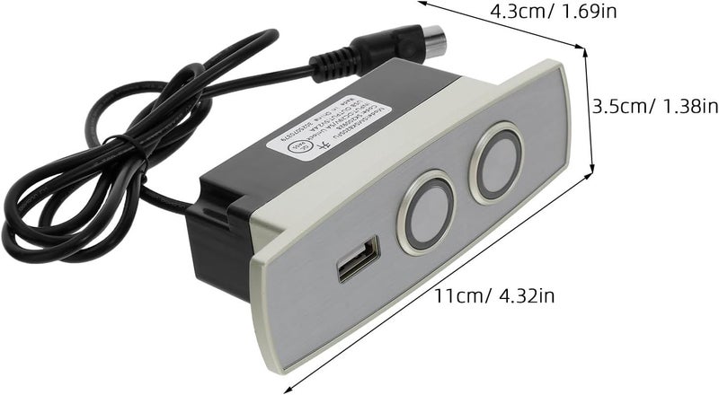 وحدة تحكم يدوية لكرسي الاسترخاء الكهربائي: بـ 2 زر و٥ أطراف ومنفذ USB - وحدة تحكم لكراسي الرفع الكهربائية مع سلك طوله حوالي 1.5 متر - Image 2