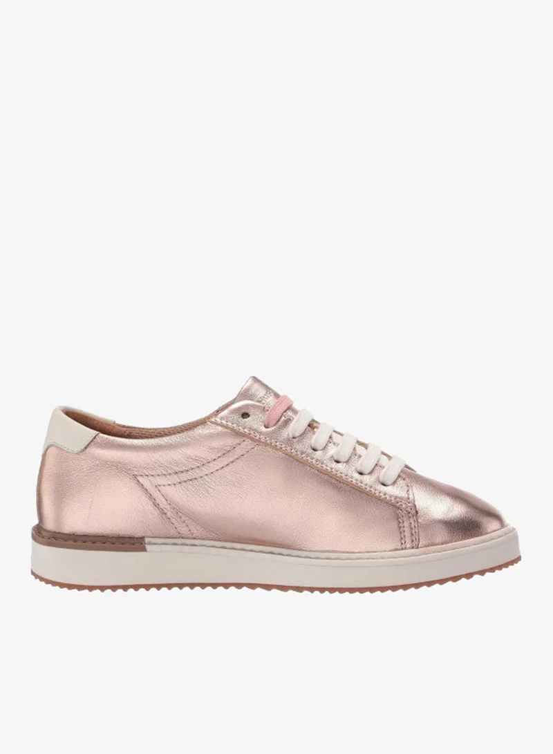 Hush Puppies Hush Puppies Rose Gold Metallic Leather Sneakers