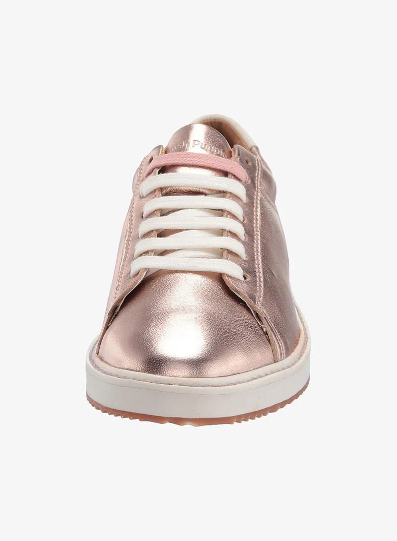Hush Puppies Hush Puppies Rose Gold Metallic Leather Sneakers