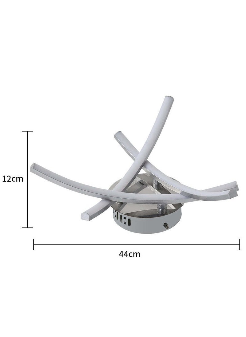 Goeco LED Modern Ceiling Light, 21W Trident Arc LED Ceiling Light White 6500K  - Image 5