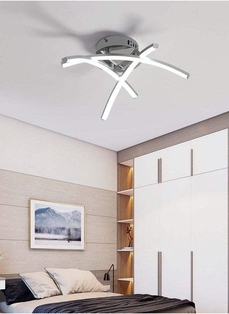 Goeco LED Modern Ceiling Light, 21W Trident Arc LED Ceiling Light White 6500K  - Image 3