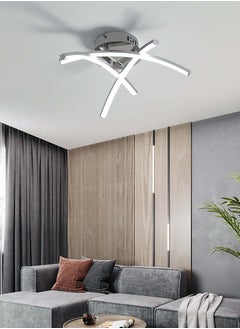 Goeco LED Modern Ceiling Light, 21W Trident Arc LED Ceiling Light White 6500K  - Image 4