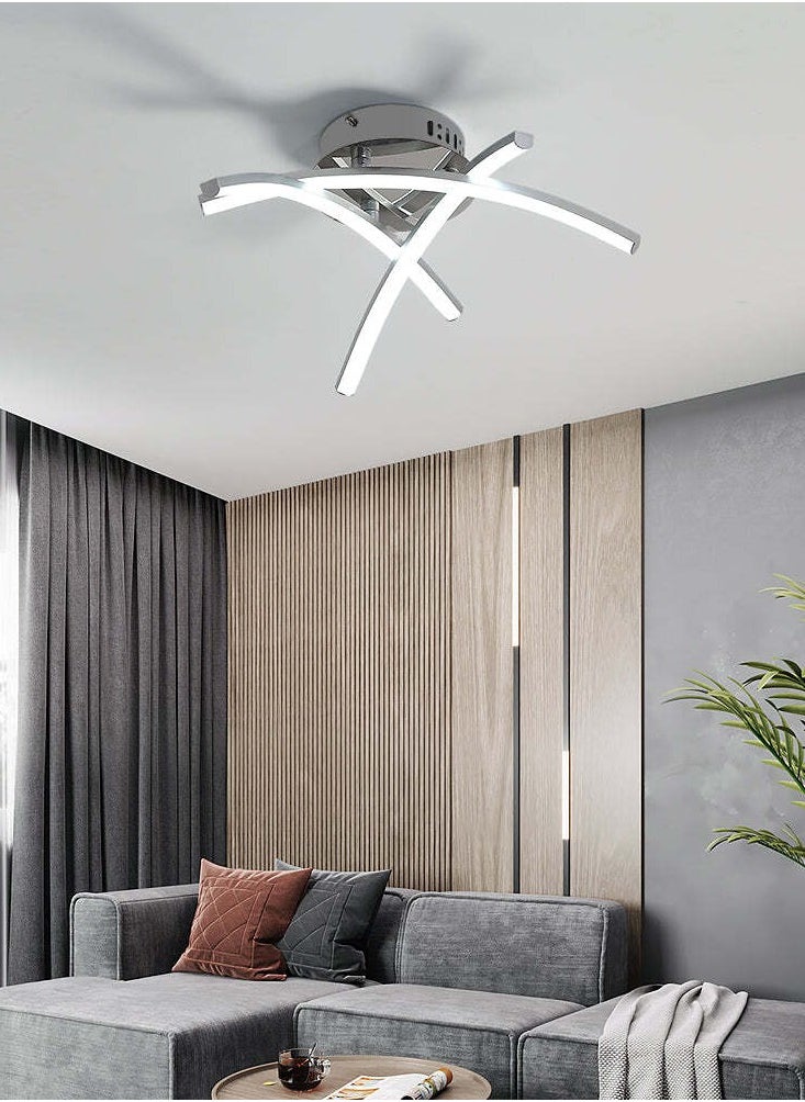 Goeco LED Modern Ceiling Light, 21W Trident Arc LED Ceiling Light White 6500K  - Image 4