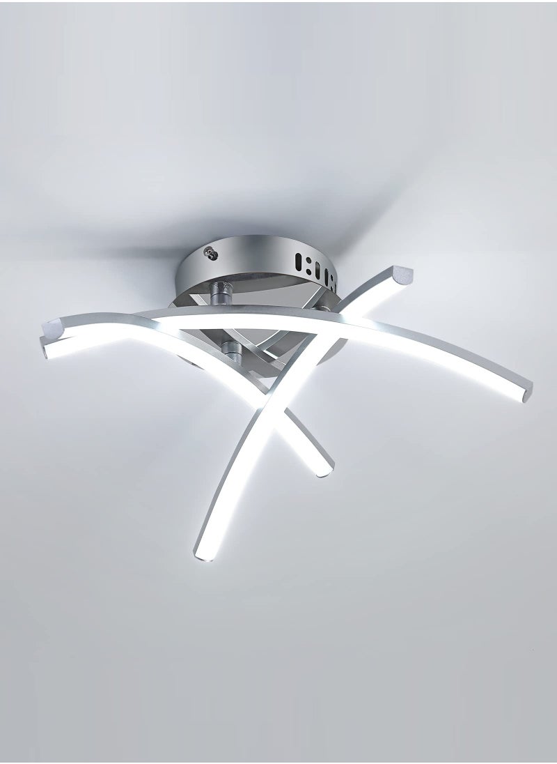 Goeco LED Modern Ceiling Light, 21W Trident Arc LED Ceiling Light White 6500K  - Image 1