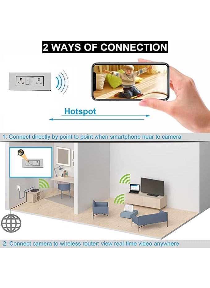 AYIKA AYIKA Switch Board Socket Camera with Audio Video Recorder1080p HD Video Quality with Motion Detection 32GB Inbuilt MemorySuitable for Home and Office  - Image 5