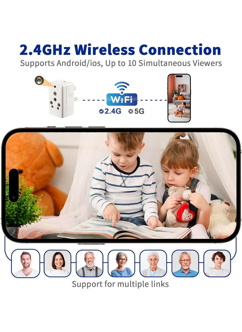 AYIKA AYIKA Switch Board Socket Camera with Audio Video Recorder1080p HD Video Quality with Motion Detection 32GB Inbuilt MemorySuitable for Home and Office  - Image 4