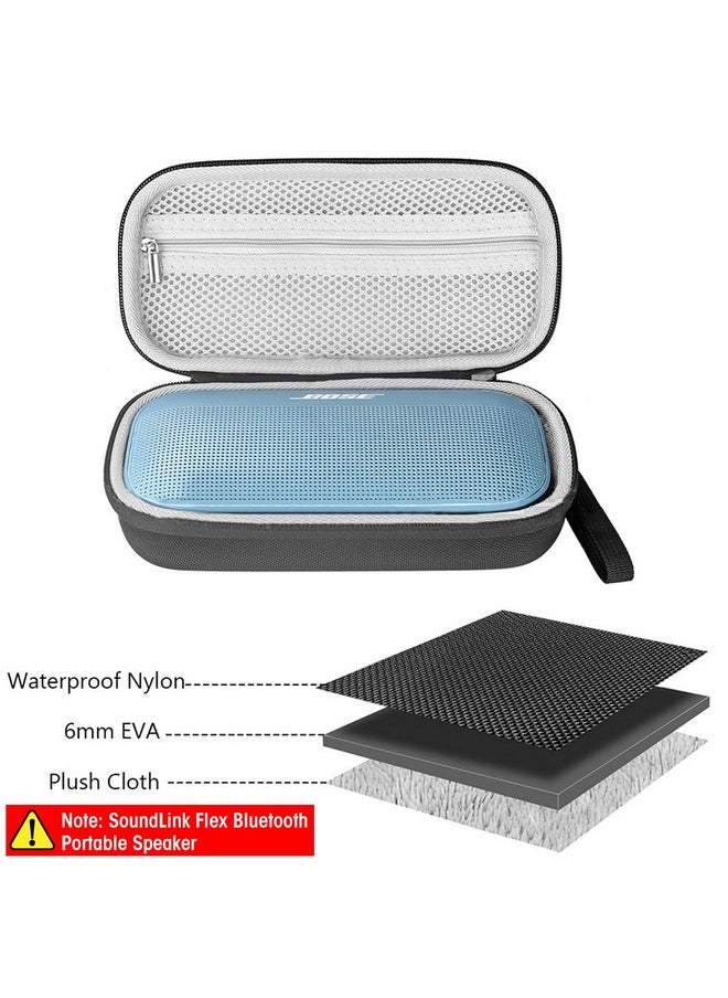 Zibuyu - ZIBUYU Portable Carrying Case Cover for Bose SoundLink Flex/Tribit StormBox Flow Bluetooth Portable Speaker, Portable Storage Case with Hand Strap Hard EVA Protective Case, Not Included Speaker - Image 1