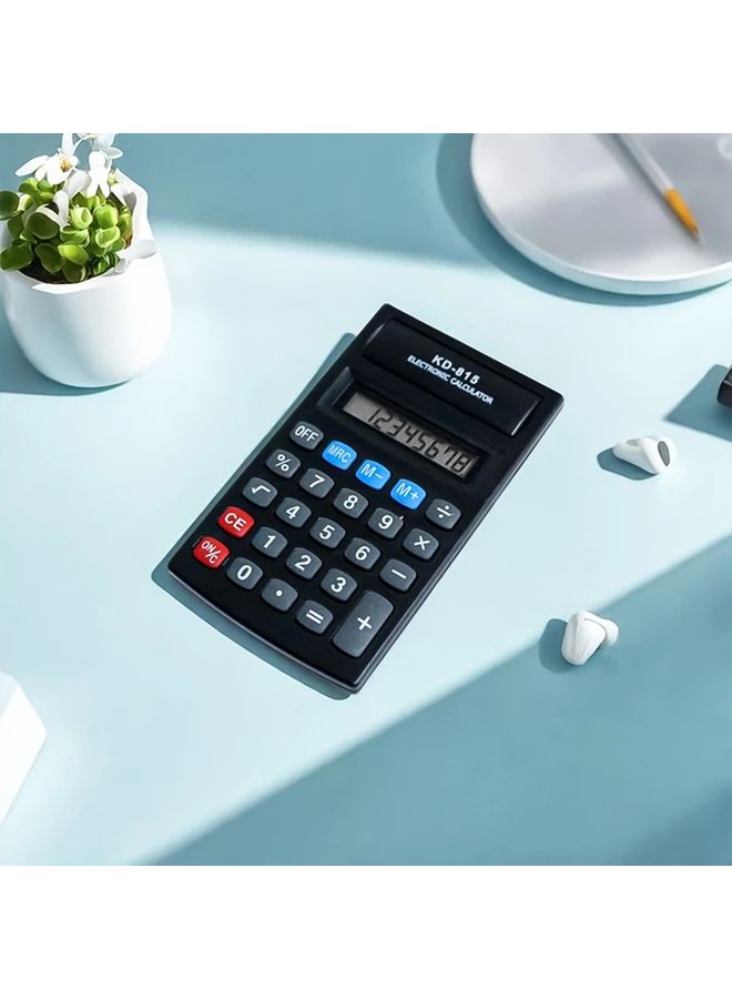 1 قطعة آلة حاسبة سوداء للطاولة، على الطراز الشمالي البسيط، شاشة عريضة، مناسبة للامتحانات، هدية للطلاب - Image 3