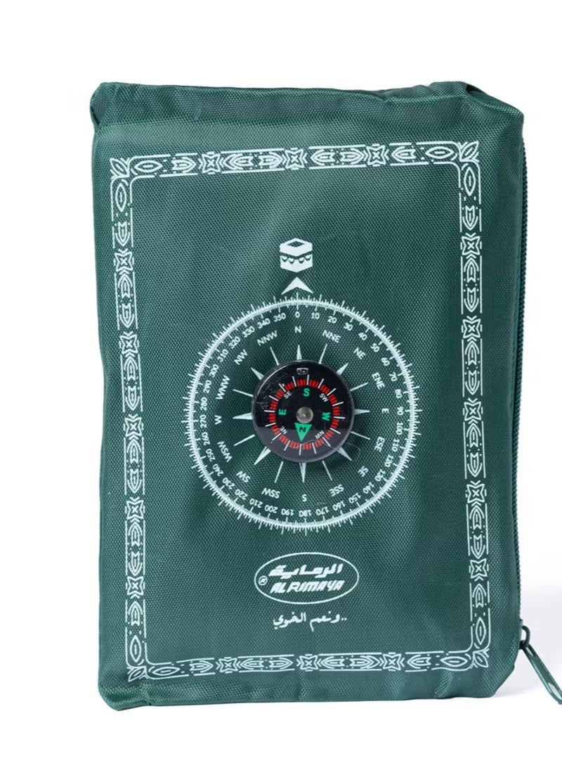 خاجول سجادة صلاة محمولة مكونة من 8 قطع مع بوصلة، سجادة صلاة إسلامية خفيفة الوزن من البوليستر، مقاومة للماء، مناسبة للسفر، مثالية كهدايا رمضان، 60 سم × 100 سم - Image 1