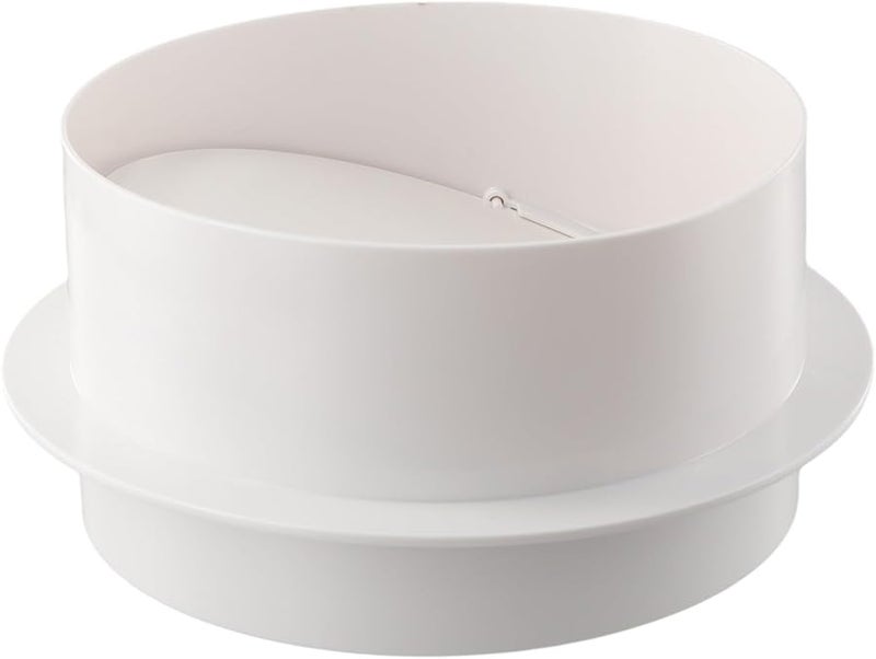 صمام فحص دائري أبيض من ABS مقاس 110 مم مانع ارتداد مجرى الهواء لشاحن تهوية العادم المنزلي - Image 1