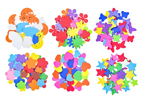 iKammo 6 Pack Foam Letter Sticker 3D Colorful Self-Adhesive Foam Journal Stickers Heart Star Flower Ribbon Aesthetic Sticker for Office Home Wall Decorative Stickers - Image 5