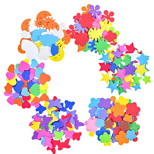 iKammo 6 Pack Foam Letter Sticker 3D Colorful Self-Adhesive Foam Journal Stickers Heart Star Flower Ribbon Aesthetic Sticker for Office Home Wall Decorative Stickers - Image 2