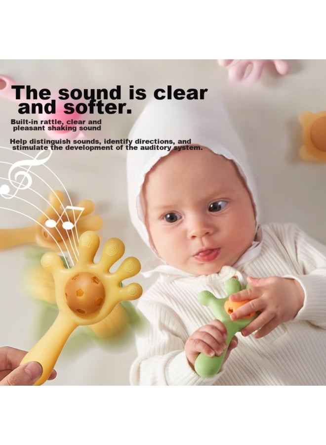 Bao Shi Baoshi Teether For Infants, Oral Stage 3-6 Months And Above, Soothing Teether, Rattle, Teething Stick, Chew Toy, Nano Silver - Image 2