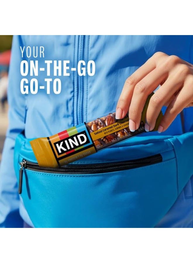 KIND Nut Bars, Salted Caramel & Dark Chocolate Nut, Healthy Snacks, Gluten Free, Low Sugar, 6g Protein, 12 Count - Image 5