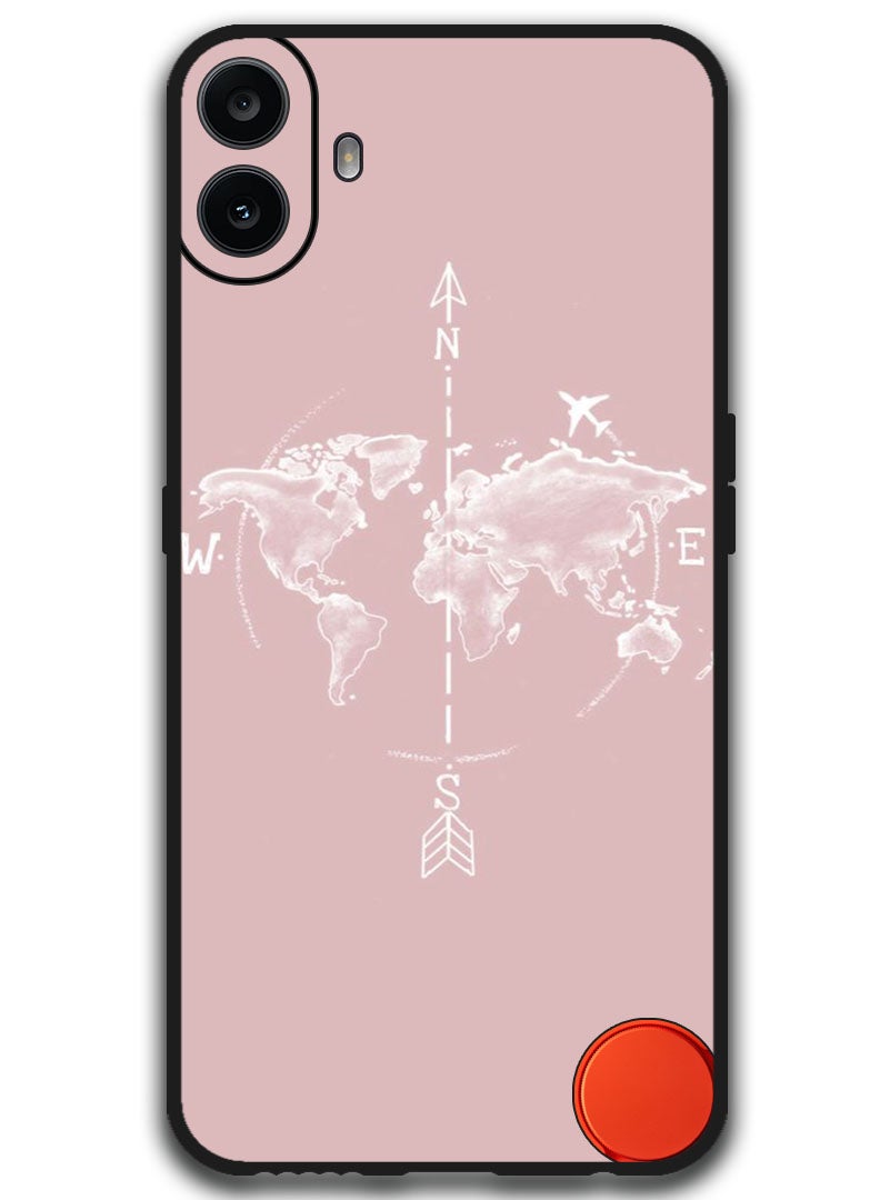 Theodor Protective Case Anti Scratch Shock Proof Bumper Cover For Nothing CMF Phone 1 Pink Map - Image 1