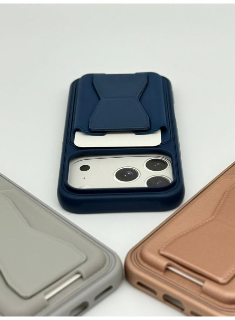 general Magnetic Leather Stand Wallet Case for iPhone 17 Pro – Foldable Kickstand Card Holder Protective Cover - Image 3