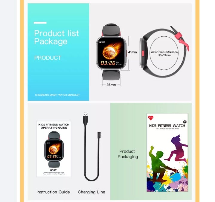 Kids Smart Watches Girls Boys,Fitness Tracker for Kids Christmas Birthday Gifts for 5 6 7 8 9 Years Old Girls Boys Outdoor Toys with Body Temperature Detection,Sleep Monitor - Image 2