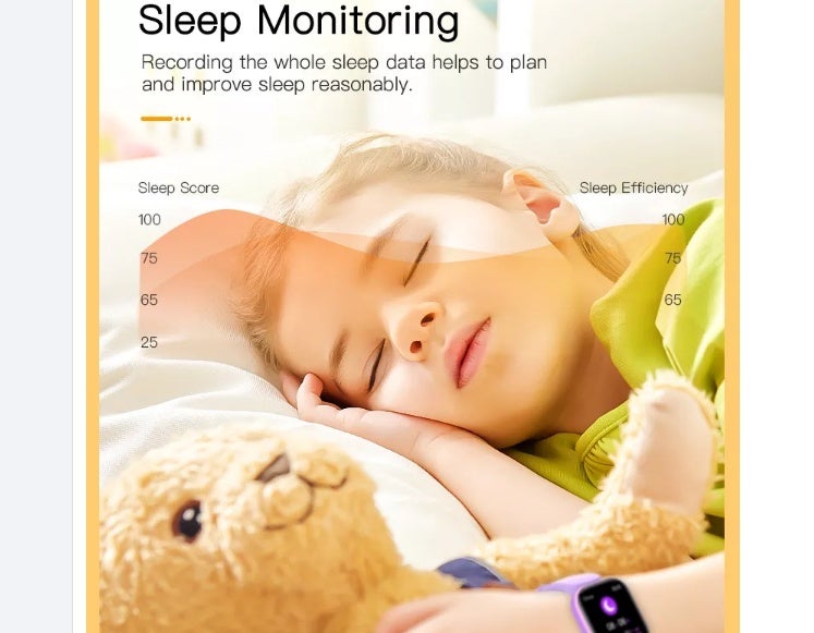 Kids Smart Watches Girls Boys,Fitness Tracker for Kids Christmas Birthday Gifts for 5 6 7 8 9 Years Old Girls Boys Outdoor Toys with Body Temperature Detection,Sleep Monitor - Image 3