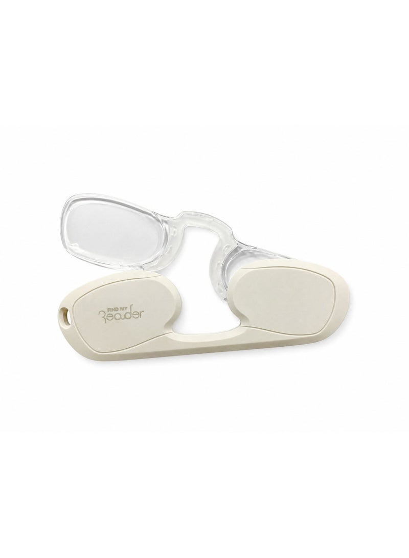 FIND MY Reader Rectangle Nose Clip-On Reading Glasses, White, Multiple Magnification Options (1.00x–3.00x) - Image 2
