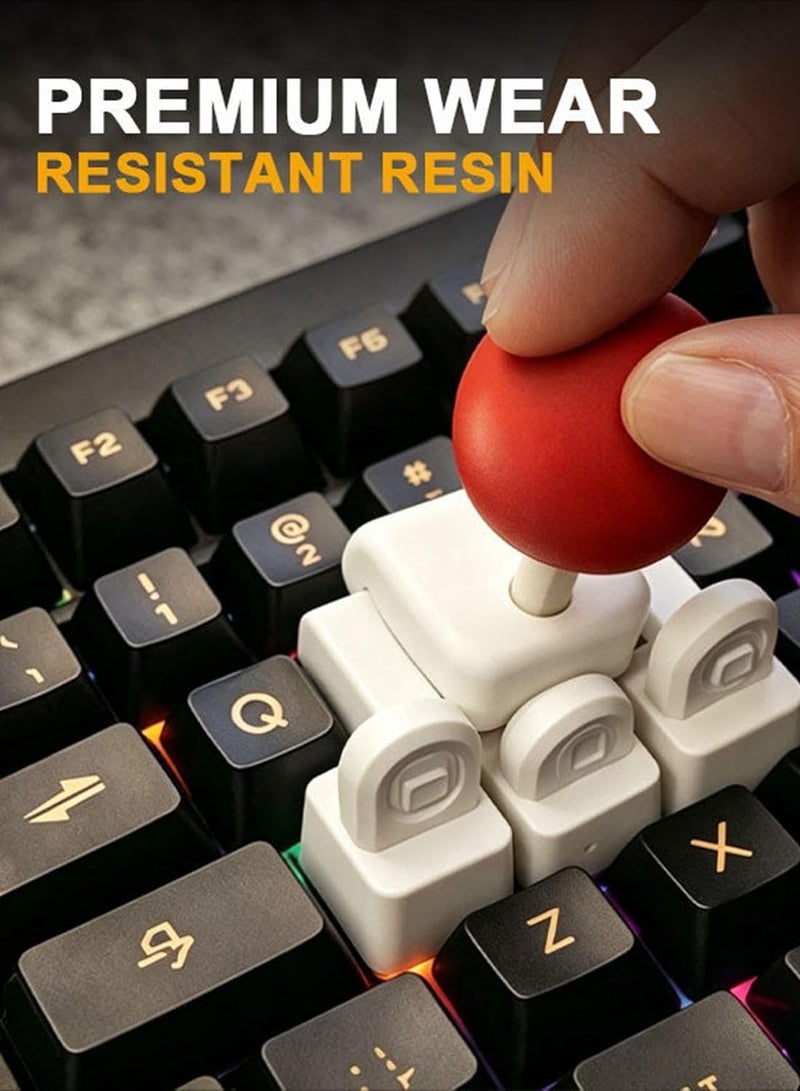 MAOGEDA 3D Printed Keyboard Joystick Keycap, Thickened & Raised WASD Joystick for Mechanical Keyboard, 4-Way Directional Arcade Stick Adapter, DIY Novelty Analog Button Attachment – Extra Tall for Better Grip and Control - Image 2