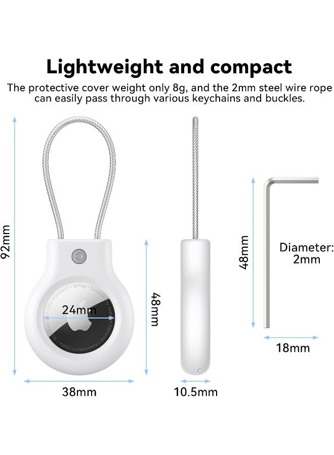 2 Pack Case for AirTag, Anti-Lost Air Tag Lock Case Airtag Keychain Holder for Luggage, Bag, Pet, Key, Backpack - Image 2
