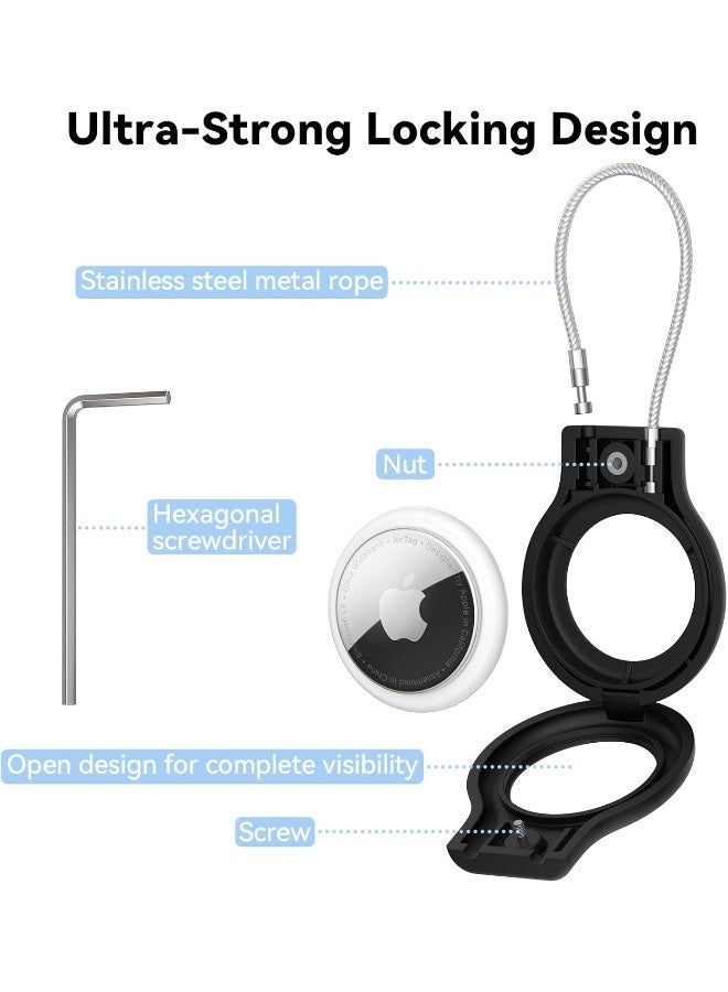 2 Pack Case for AirTag, Anti-Lost Air Tag Lock Case Airtag Keychain Holder for Luggage, Bag, Pet, Key, Backpack - Image 3