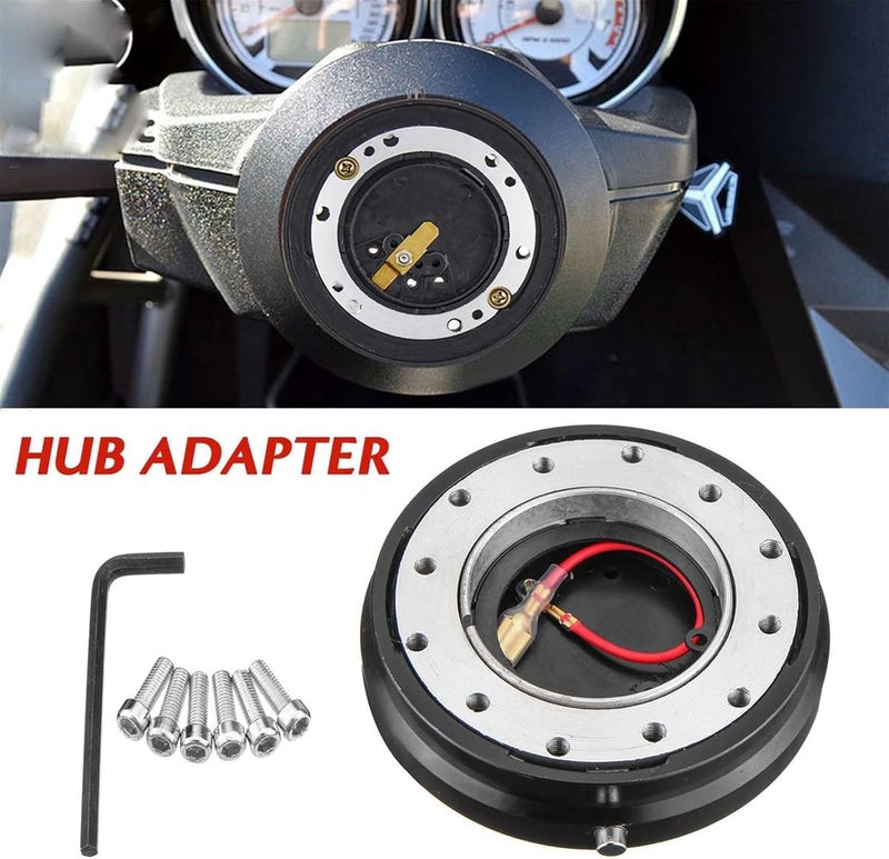 QASULER Universal Car Steering Wheel Quick Release Hub - Image 2