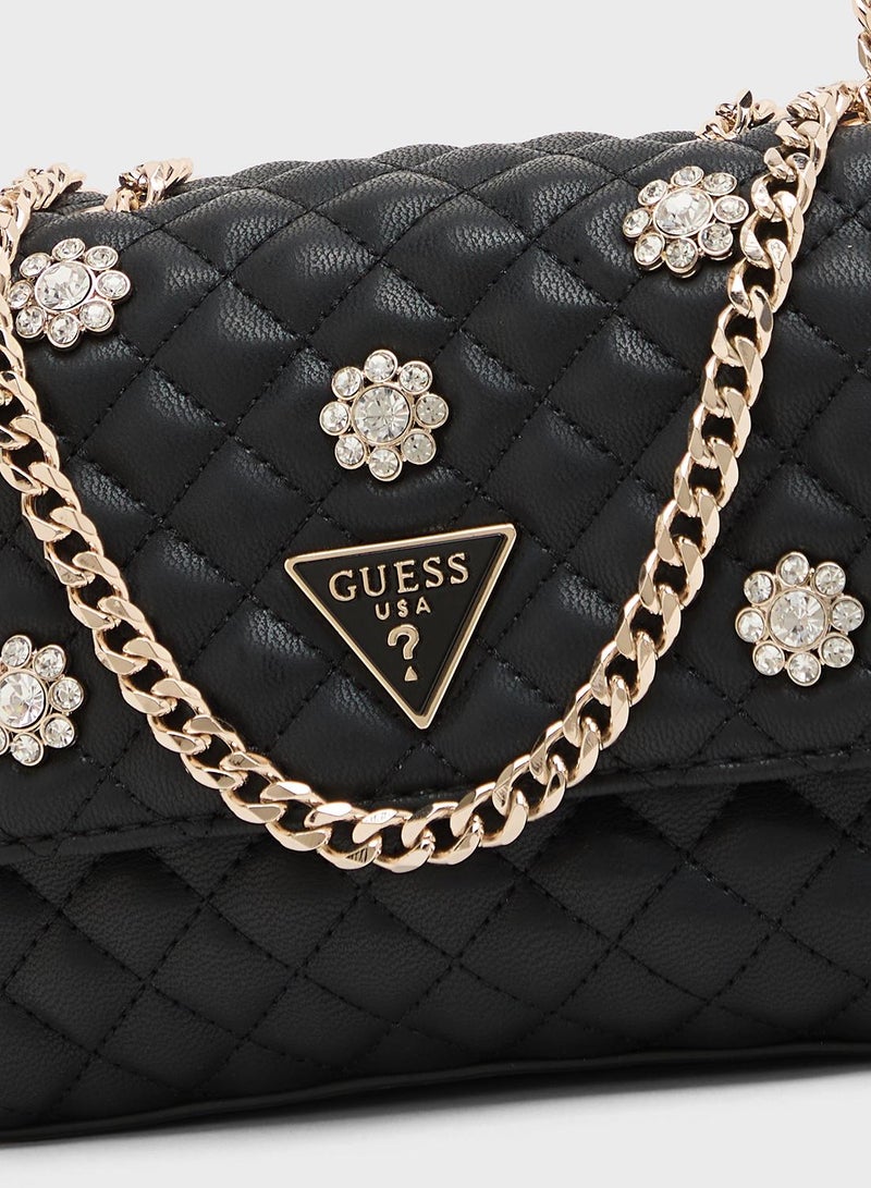 GUESS Everlee Mini Convertible Crossbody Flap - Image 4