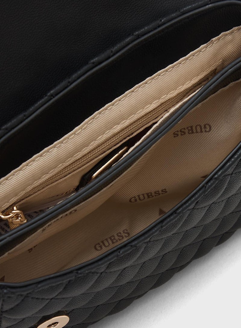 GUESS Everlee Mini Convertible Crossbody Flap - Image 5