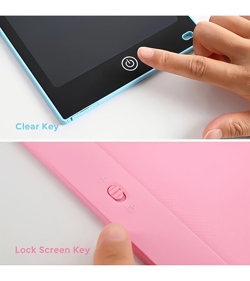 LCD Drawing Board For Kids Erasable Educational Toy 11 Inch Pink - Image 3