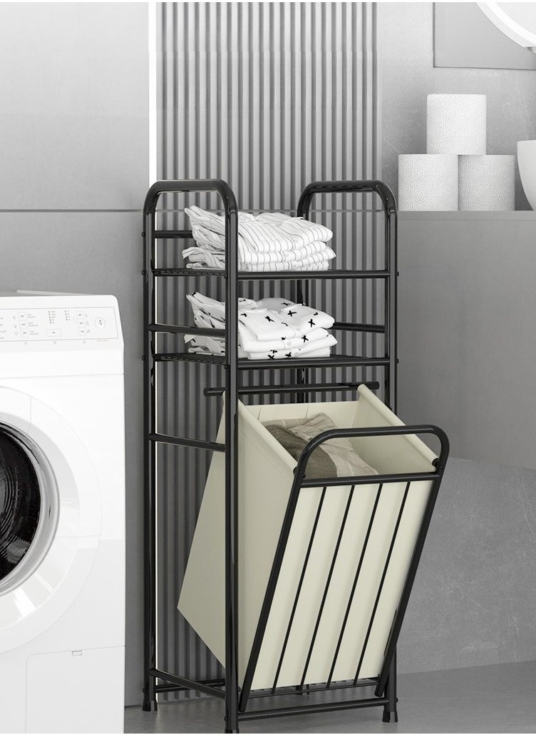 XiuWoo Multi-functional Portable Dirty Clothes Basket Bag Washing Laundry Hamper Storage Rack For Home Bedroom Bathroom Balcony  - Image 1