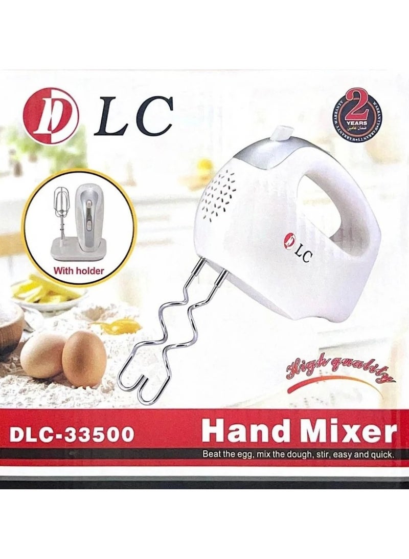 ال سي خلاط يدوي كهربائي للعجين، من الفولاذ المقاوم للصدأ، 2 مضرب وخطاف عجين 150 واط - Image 2