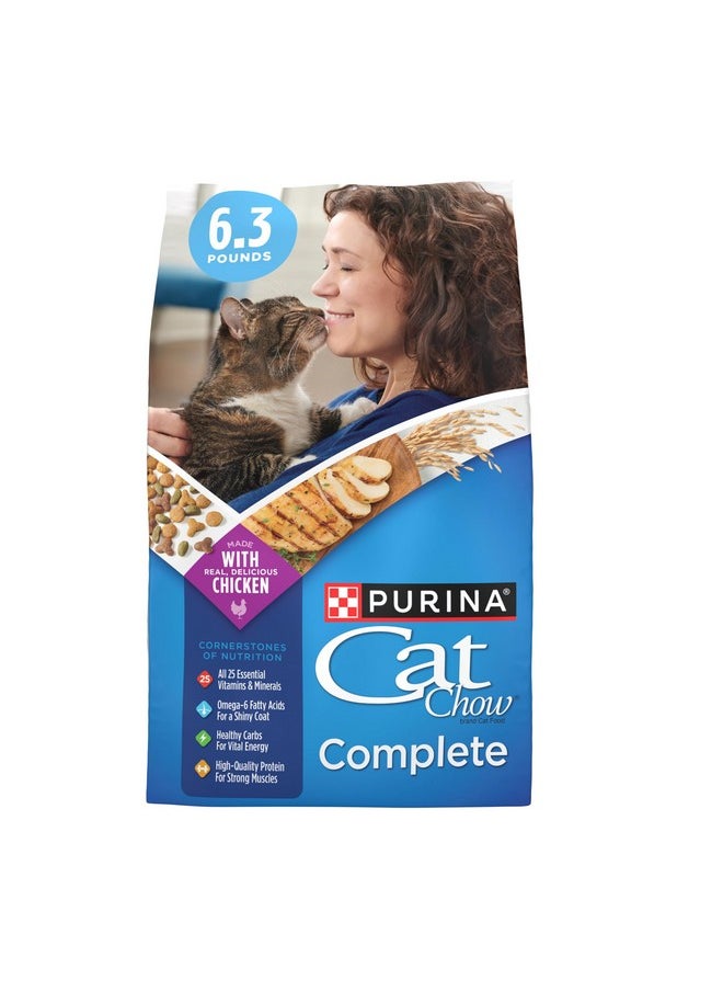Purina Cat Chow High Protein Dry Cat Food, Complete, 6.3 Lb. Bags  - Image 1