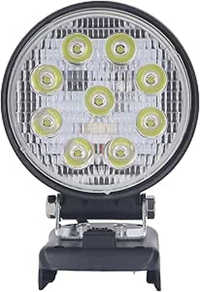 27w 2400lm Cordless Led Work Light 18v Battery Powered Portable Handheld Job Site Flood Beam With 110 Degree Rotating Head For Camping Emergency Outdoor Use In Black - Image 1
